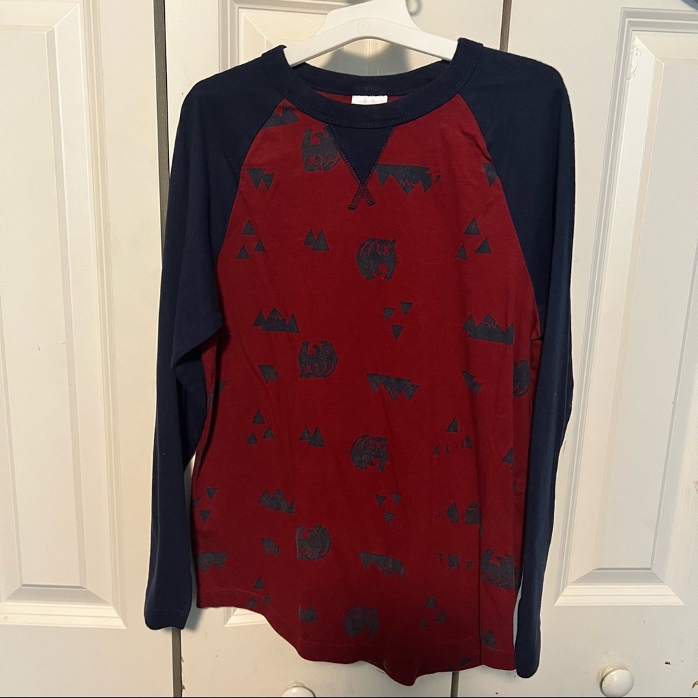 Hanna Andersson Youth LS bear mountain Shirt